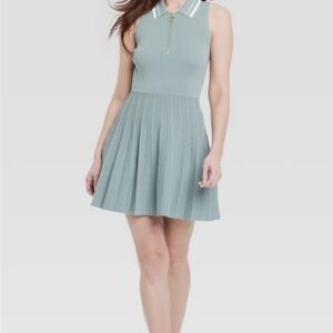 Sleeveless Zippered tennis teal Dress